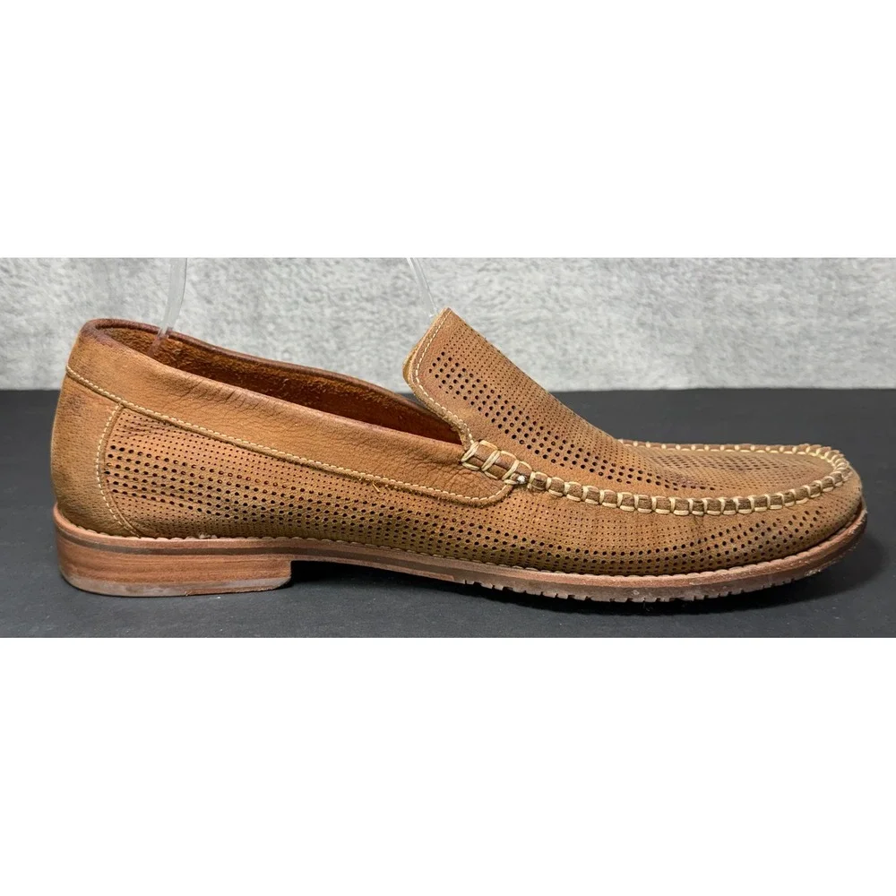 Tommy Bahama Felton Loafers Mens 11.5 Perforated Leather Slip On TFM00228-282